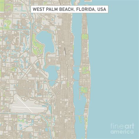 West Palm Beach Map of Florida
